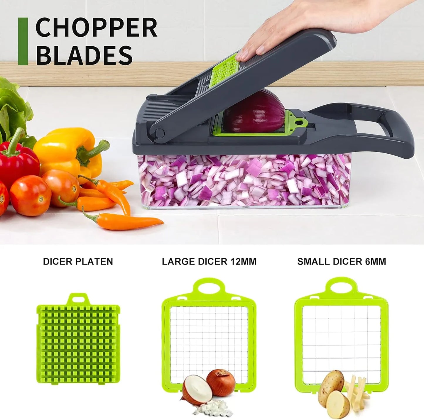 16-in-1 Vegetable Cutter & Slicer for Kitchen
