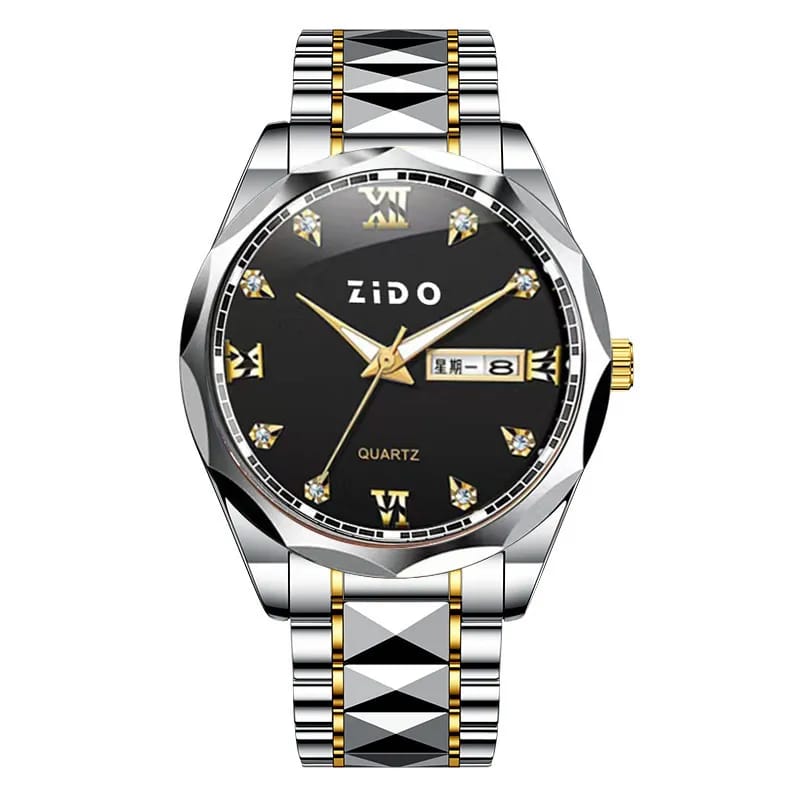 BINBOND Elegant Quartz Men's Watch with Date Function and Dual-Tone Stainless Steel Strap Ratings 19