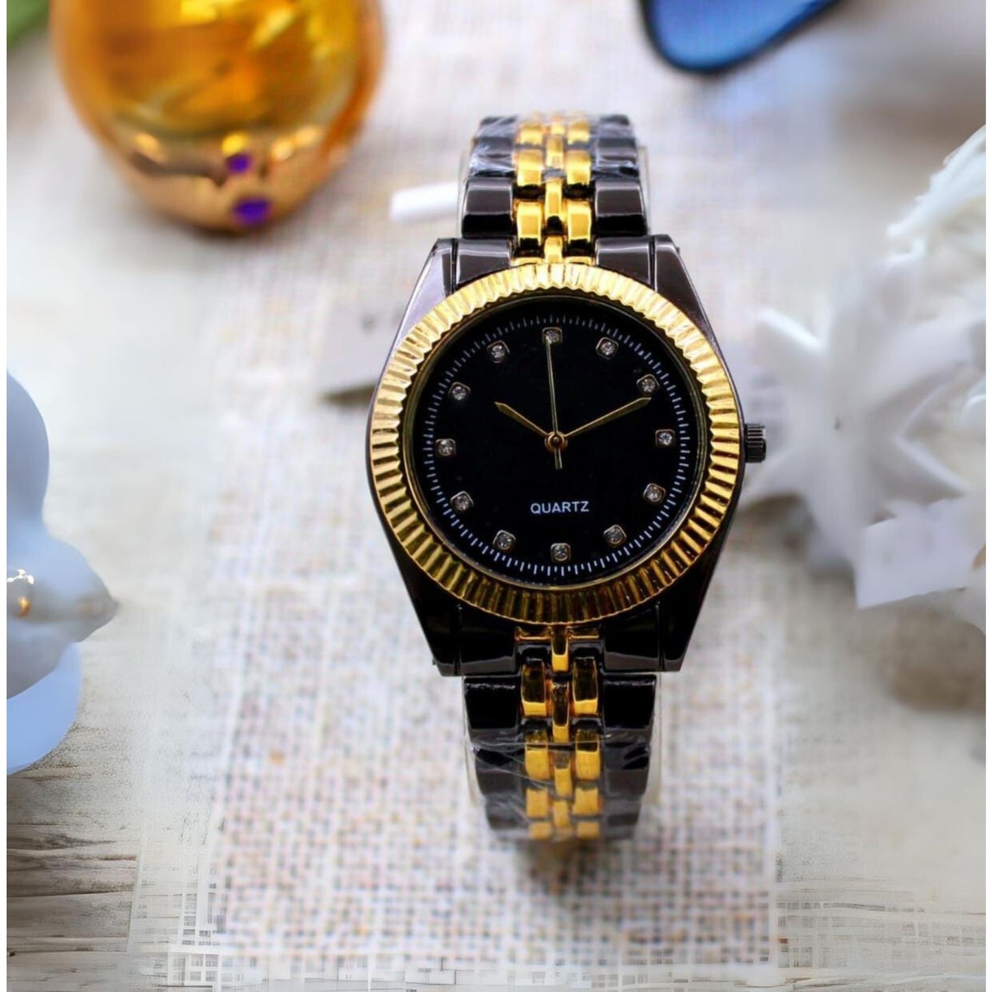 Luxury Two-Tone Stainless Steel Quartz Watch for Men