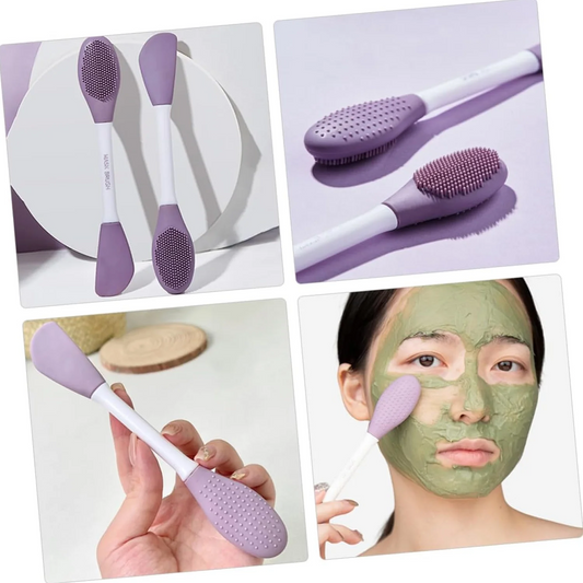 Pack of 3 Double-Head Silicone Facial Cleansing Brush