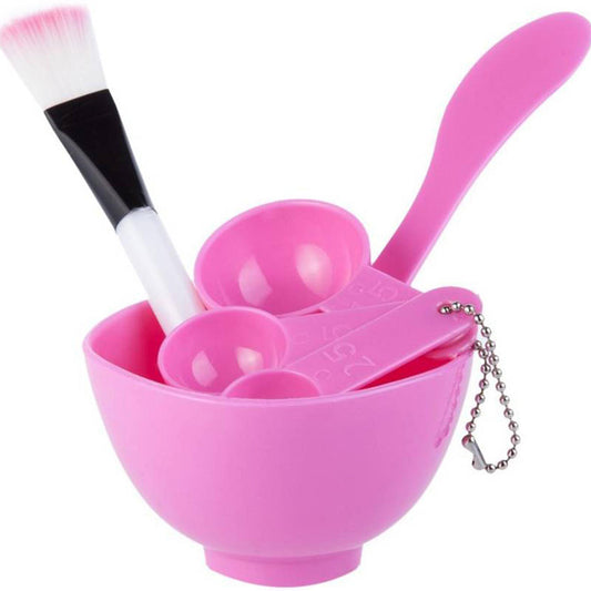 6 in 1 DIY Facial Beauty Mask Bowl with Stick Brush Set (Set of 6) / Bleach Bowl Set For Women And girls, Multi Color ,6 Pcs, Pack Of 1