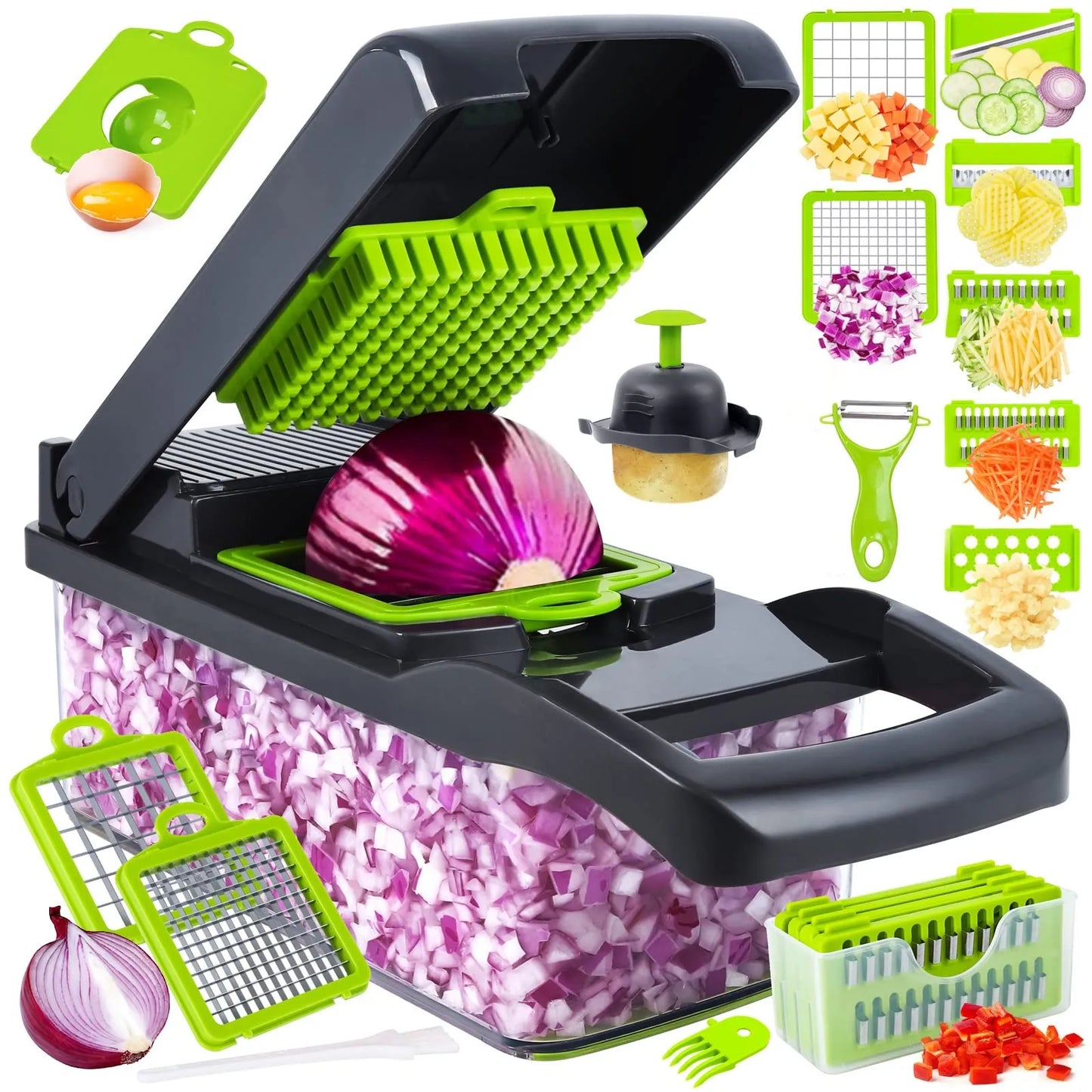 16-in-1 Vegetable Cutter & Slicer for Kitchen