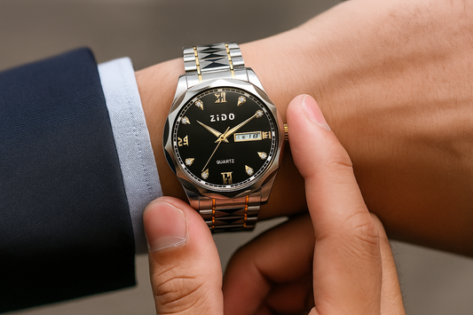 BINBOND Elegant Quartz Men's Watch with Date Function and Dual-Tone Stainless Steel Strap Ratings 19